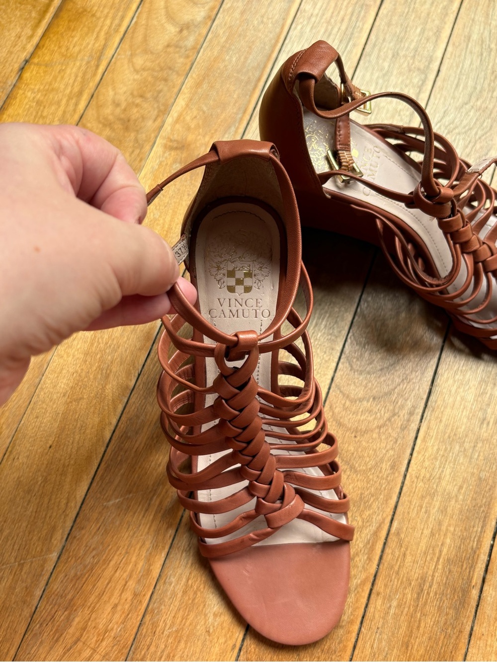 Vince Camuto braided elevated boho wedge